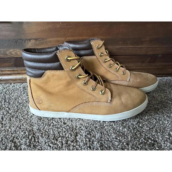 Timberland Dausette Women’s 9.5 Wheat Nubuck Leather Sneaker Boot Ortholite Sole - Picture 1 of 8